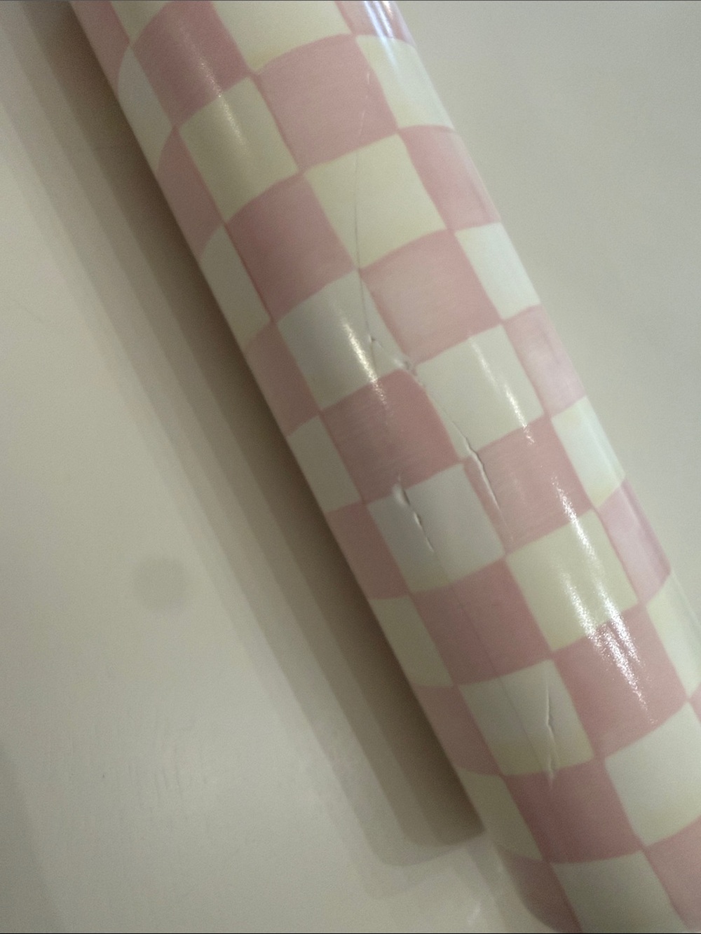 MacKenzie-Childs Rosy Check Ceramic Rolling Pin - Picture 2 of 5